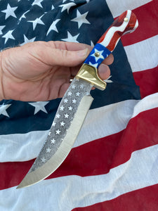 American Flag themed Bowie Knife