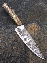 Load image into Gallery viewer, Country Farm Themed Custom Hand Made Chef Knife with Corn Cob Handles by Berg Knife Making