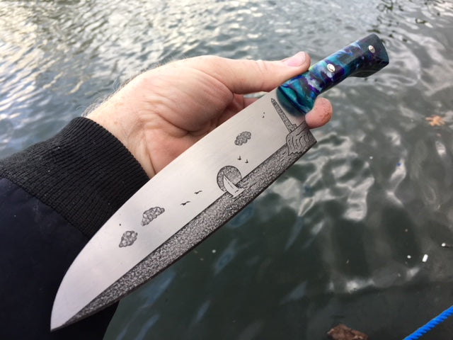 Deer in the Woods Themed Custom Hand Made Chef Knife by Berg Blades – Berg  Knifemaking