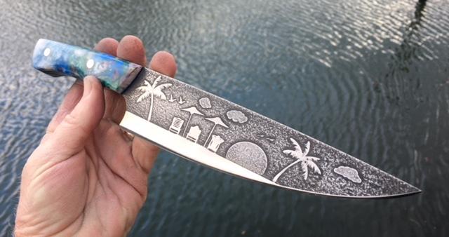 Nautical Themed Custom Hand Made Chef Knife by Berg Blades – Berg  Knifemaking