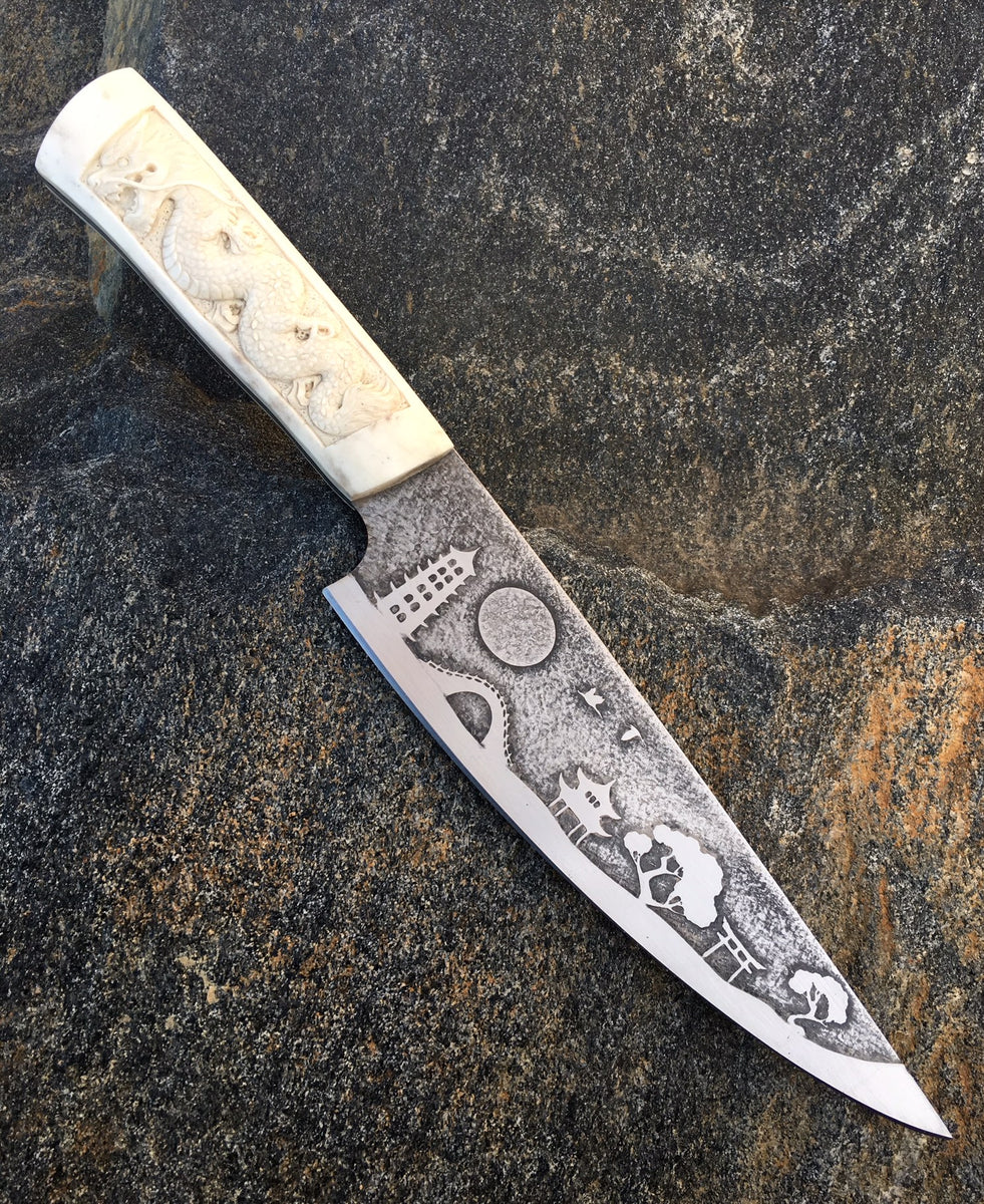 Skull Themed Modified Cleaver Chef Knife – Berg Knifemaking