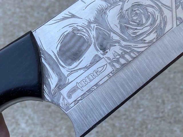 Skull Themed Modified Cleaver Chef Knife – Berg Knifemaking