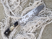 Load image into Gallery viewer, Sea Turtle and Coral Underwater Themed Custom Hand Made Chef Knife
