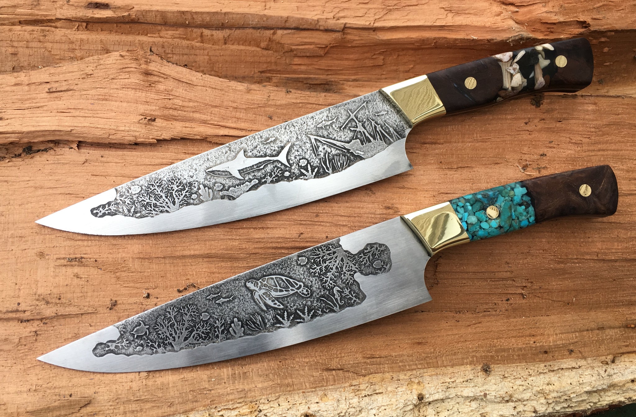 Nautical Themed Custom Hand Made Chef Knife by Berg Blades – Berg  Knifemaking