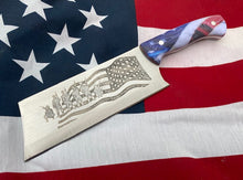 Load image into Gallery viewer, American Flag Themed Custom Hand Made Cleaver Chef Knife
