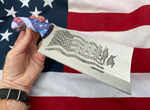 Load image into Gallery viewer, American Flag Themed Custom Hand Made Cleaver Chef Knife