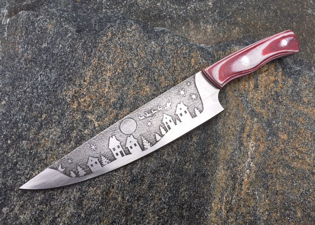 African Themed Custom Hand Made Chef Knife – Berg Knifemaking