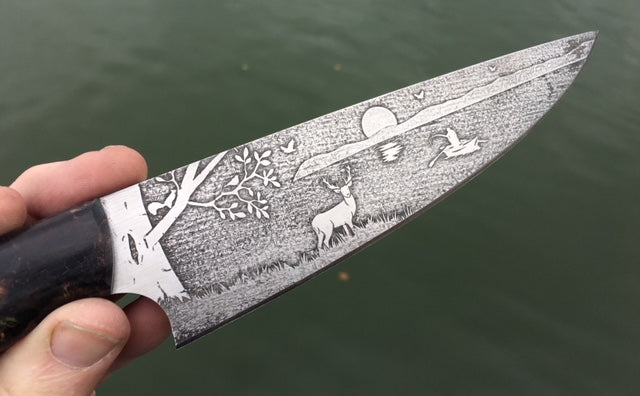 Nautical Themed Custom Hand Made Chef Knife by Berg Blades – Berg  Knifemaking