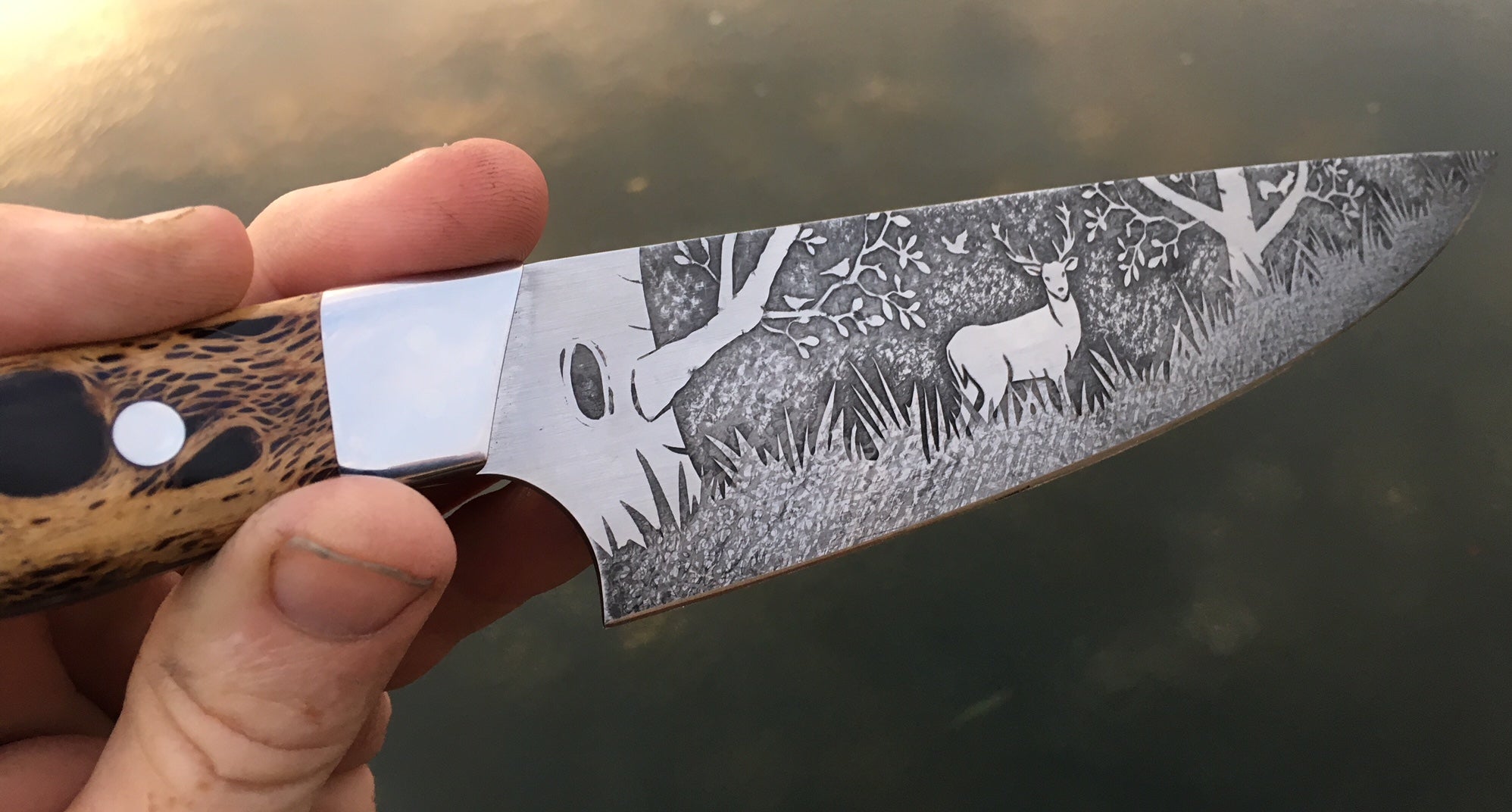 Deer in the Woods Themed Custom Hand Made Chef Knife by Berg Blades – Berg  Knifemaking