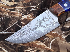 Elk Hunting theme knife