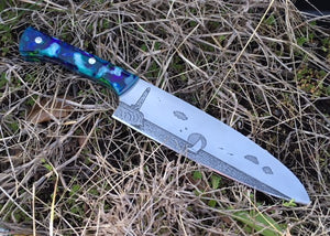 Lighthouse Themed Custom Hand Made Chef Knife by Berg Knife Making