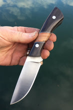 Load image into Gallery viewer, Custom Hand Made 7 3/4 inch Fixed Blade with segmented Handles