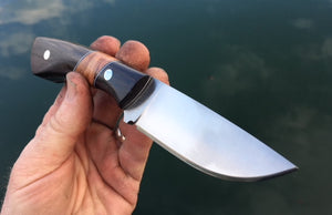 Custom Hand Made 7 3/4 inch Fixed Blade with segmented Handles
