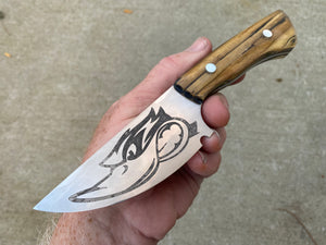 Duck Hunting theme knife with Marsh Reed cast handles