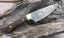 Load image into Gallery viewer, Nautical Themed Custom Hand Made Chef Knife by Berg Blades