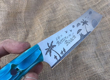 Load image into Gallery viewer, Life is Better on the Beach Buccaneer style Nautical Themed Chef Knife