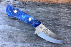 Mariner Hand Made Fixed Blade with Compass Rose blade Etching