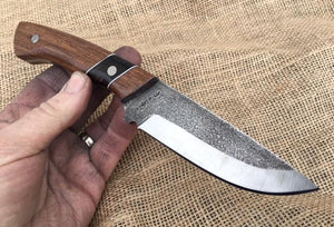 Custom Hand Made 9 inch Fixed Blade with segmented Handles