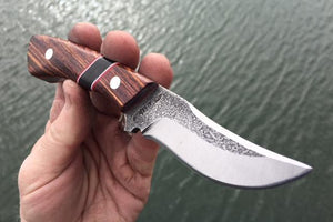 Custom Hand Made 7 inch Fixed Blade with segmented Handles